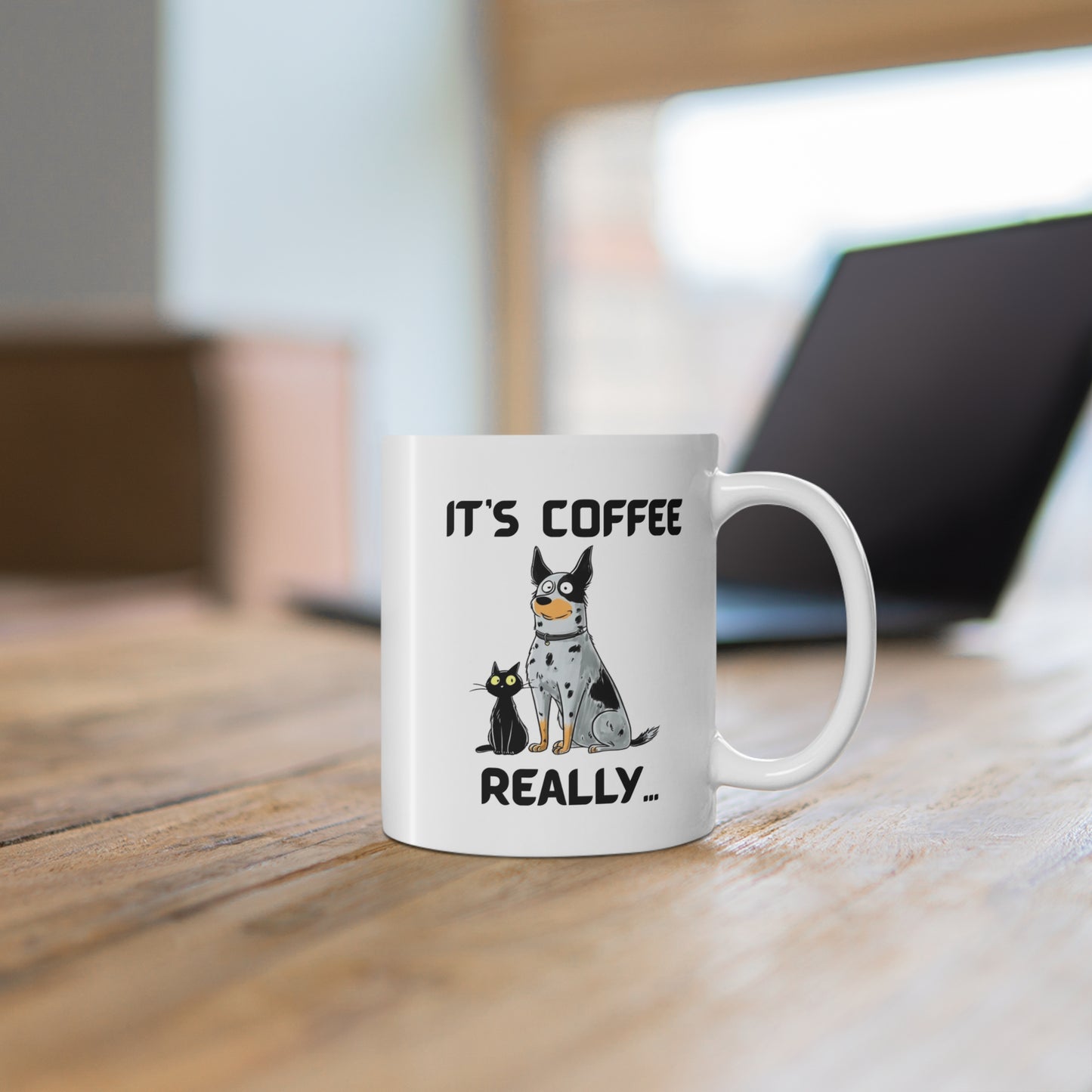 Funny Dog and Cat Mug - It’s Coffee, Really