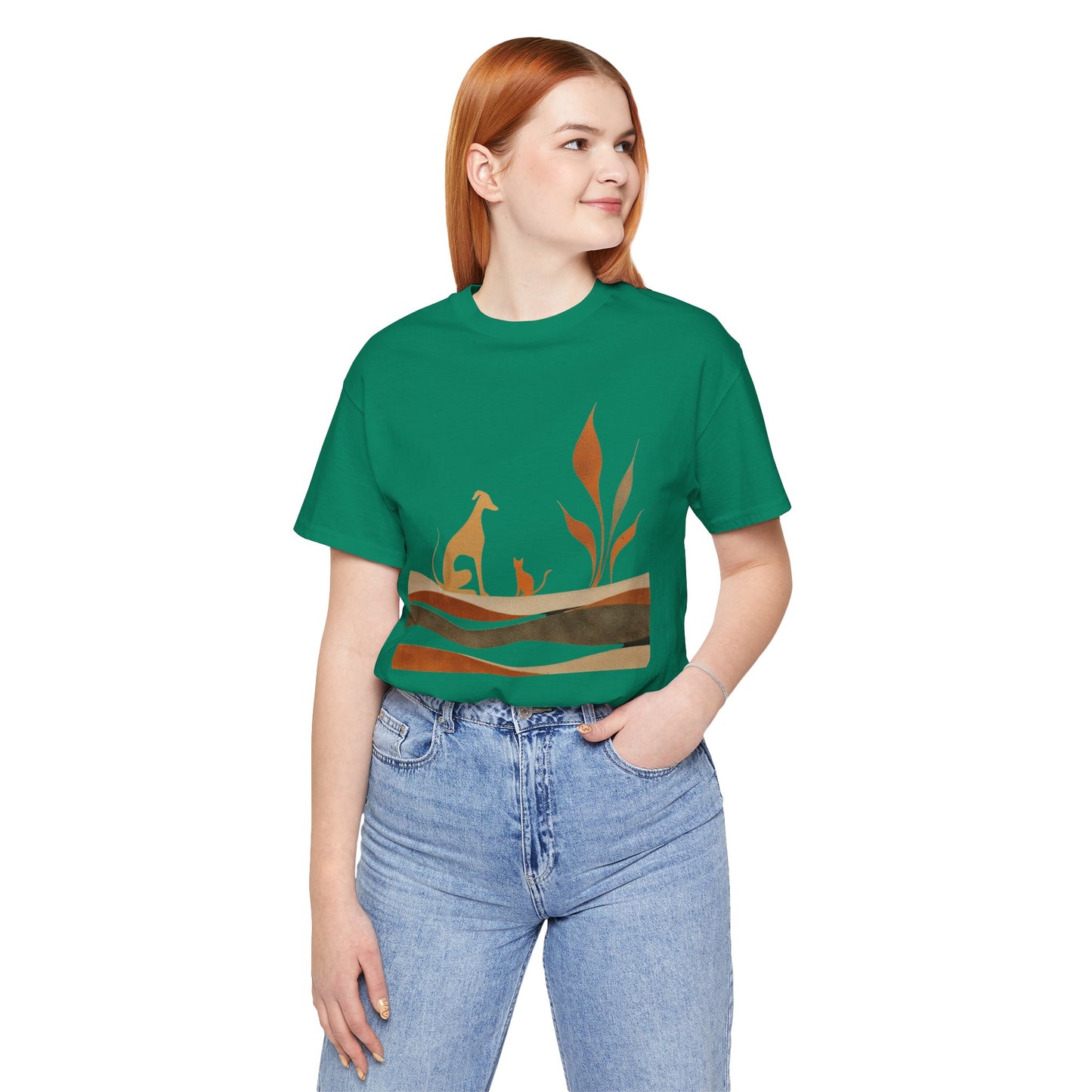 Desert Calm Dog & Cat T-Shirt — Retro Nature Pet Tee