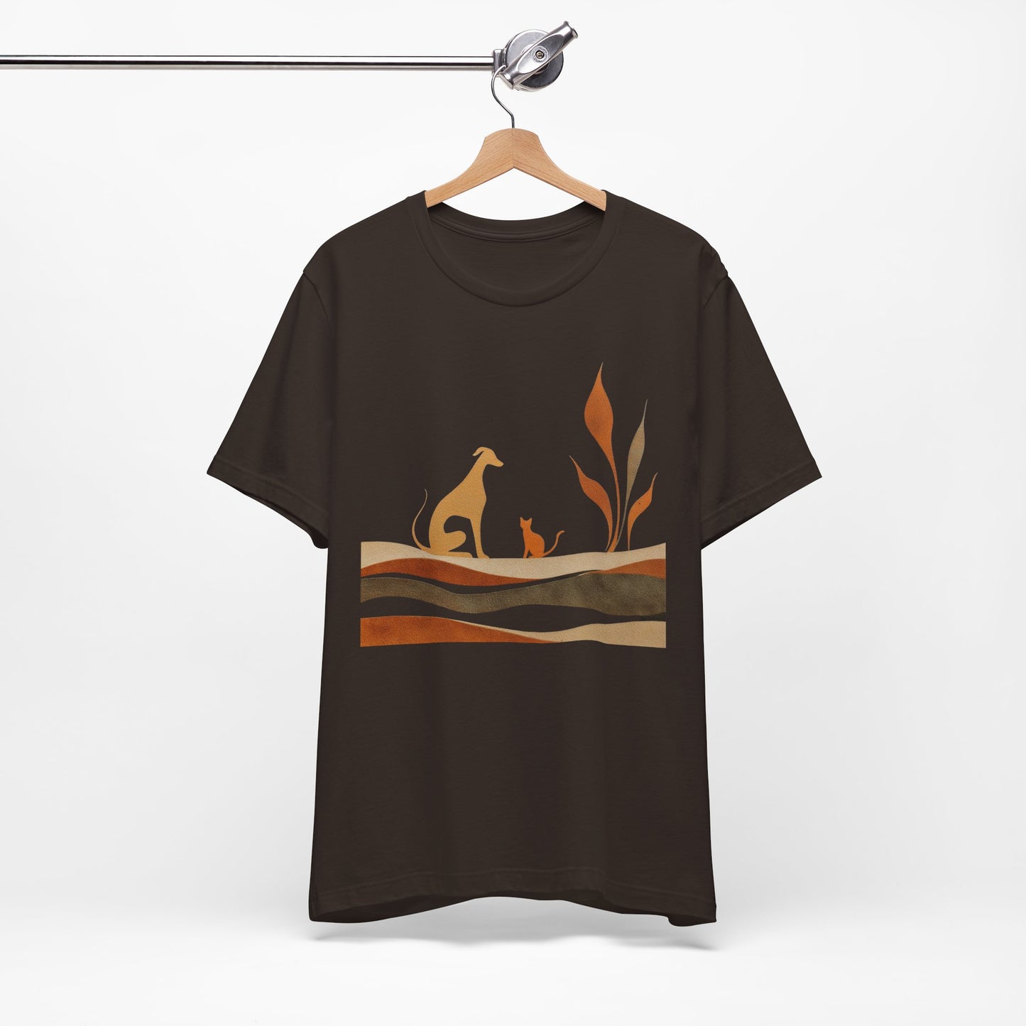 Desert Calm Dog & Cat T-Shirt — Retro Nature Pet Tee