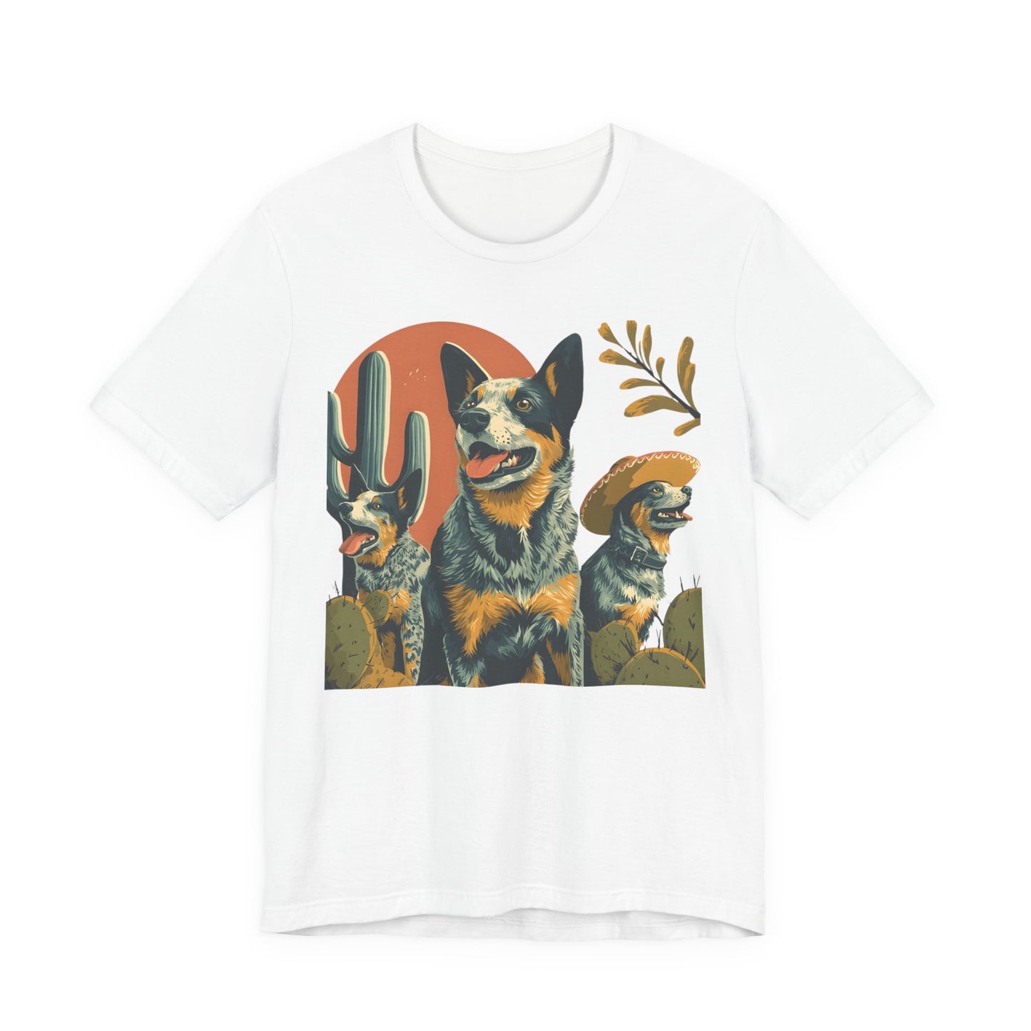 Cattle Dog Trio Desert Art Herd Graphic Tee