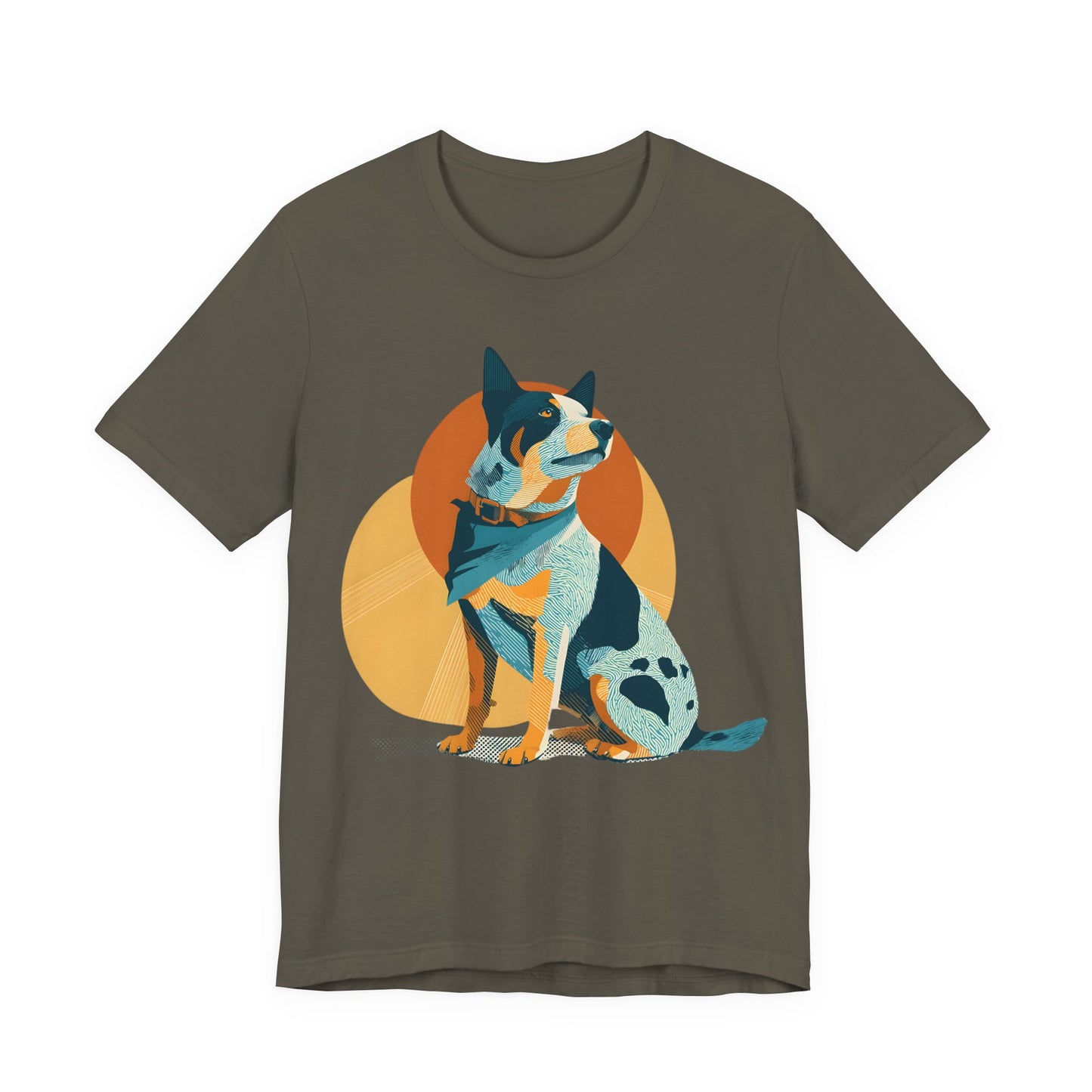 Blue Heeler Dog Graphic Tee - Aussie Cattle Dog Art T-Shirt