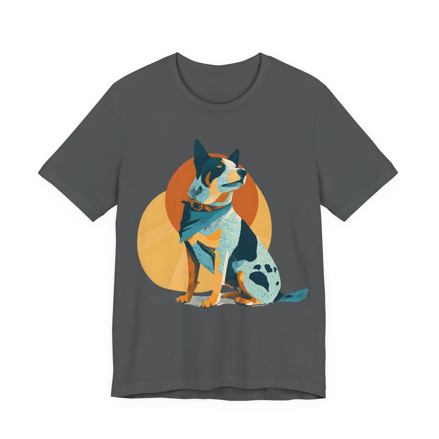 Blue Heeler Dog Graphic Tee - Aussie Cattle Dog Art T-Shirt