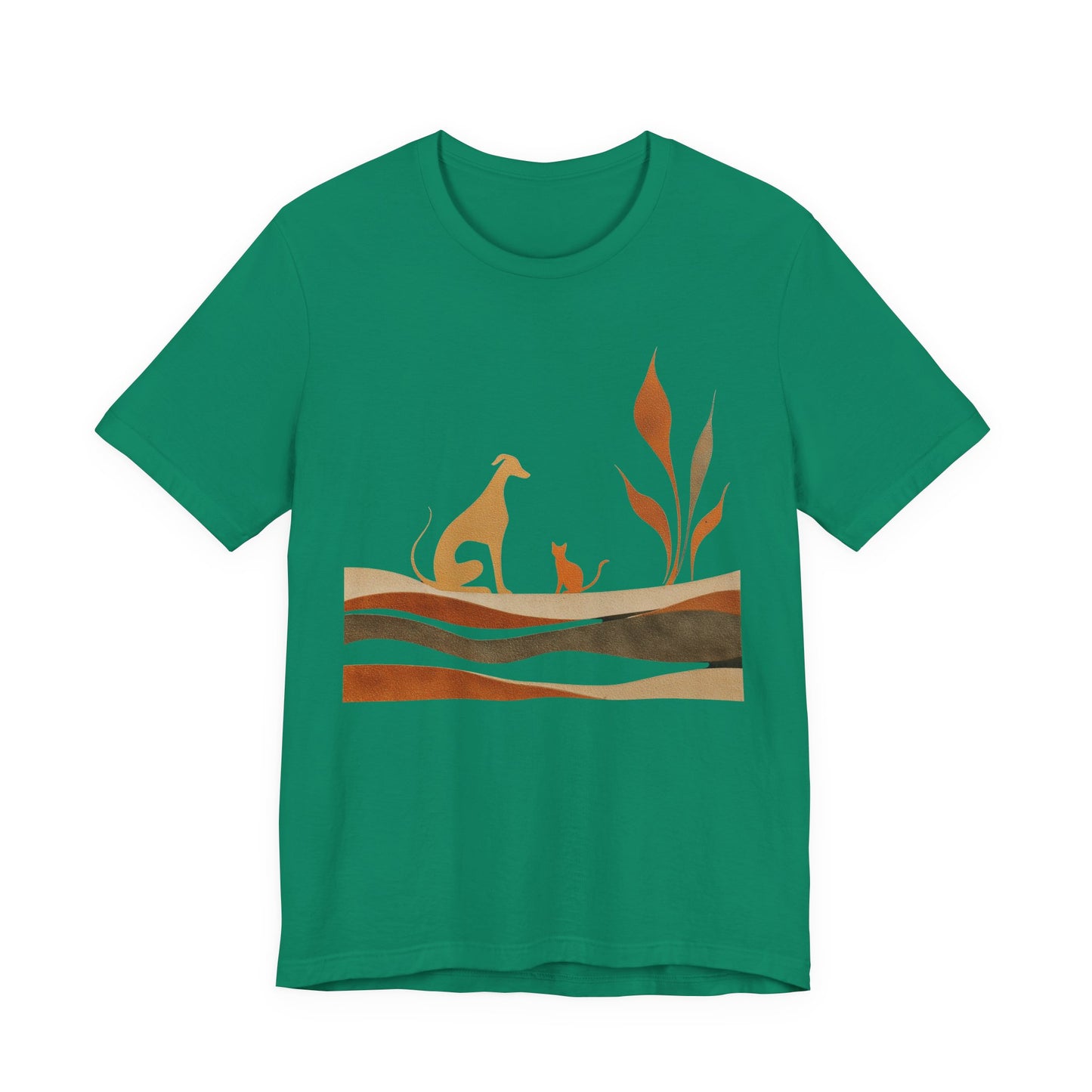 Desert Calm Dog & Cat T-Shirt — Retro Nature Pet Tee