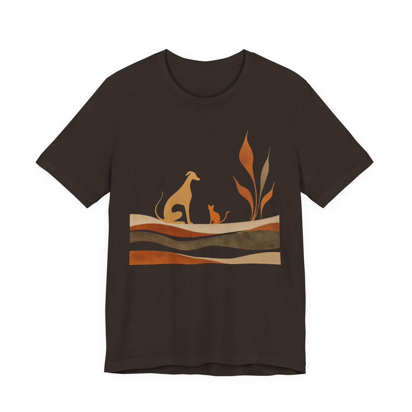 Desert Calm Dog & Cat T-Shirt — Retro Nature Pet Tee
