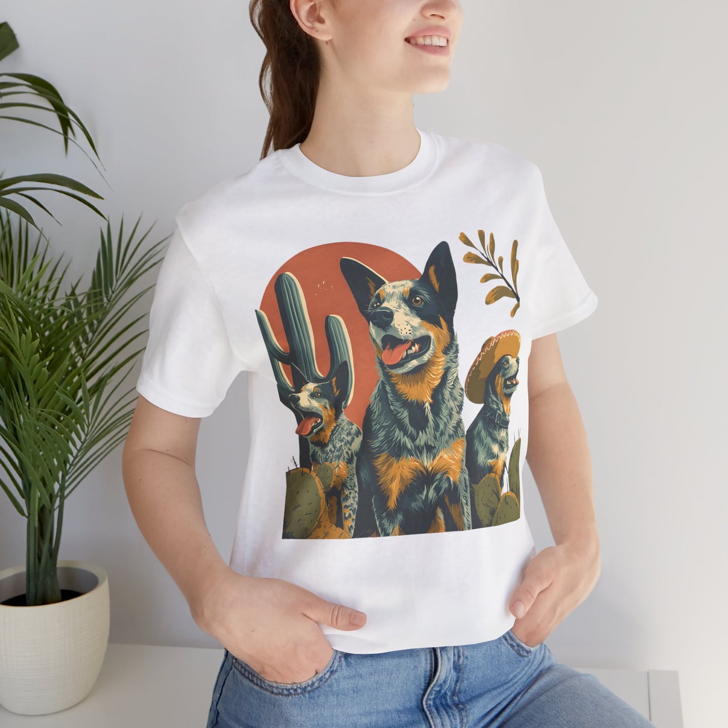 Cattle Dog Trio Desert Art Herd Graphic Tee