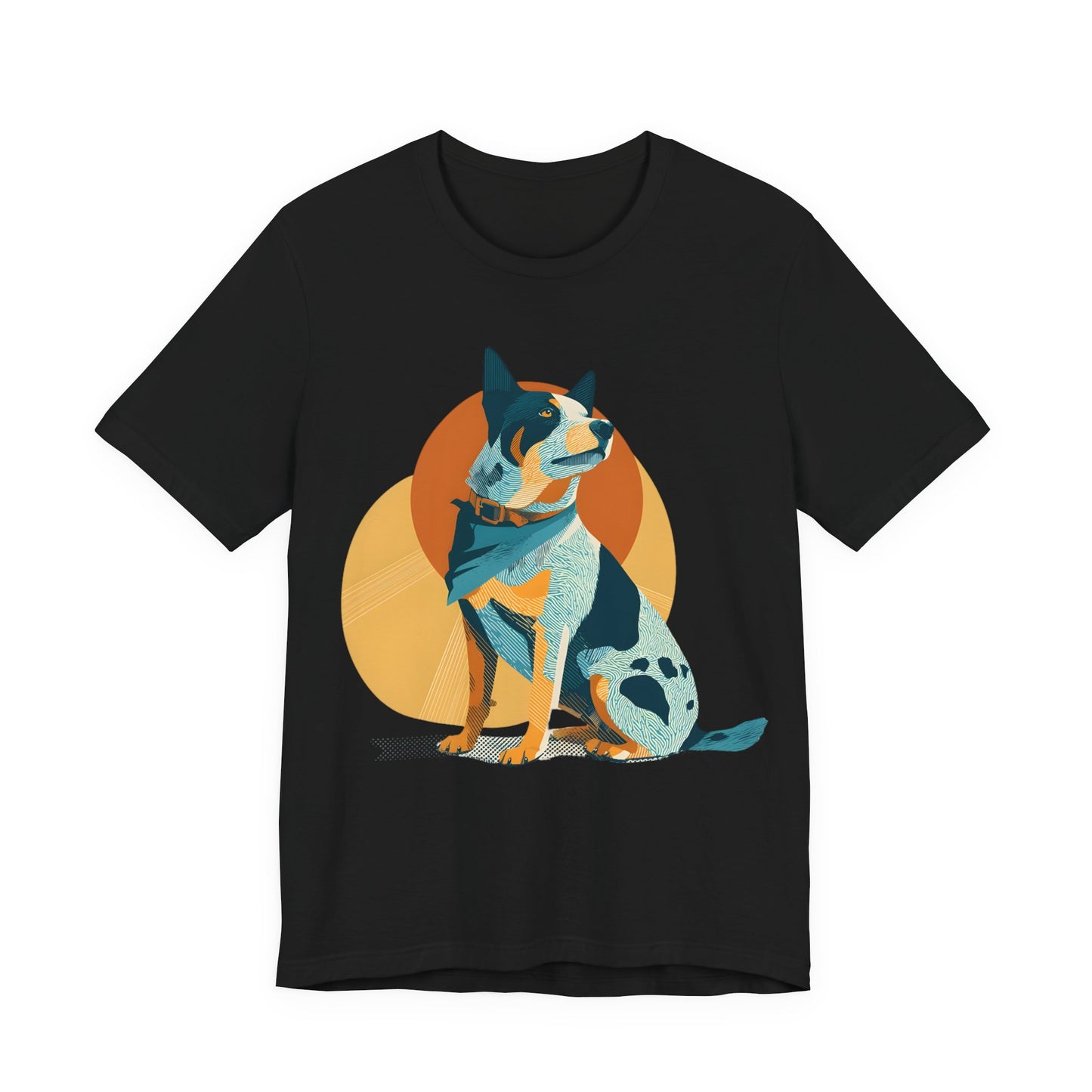 Blue Heeler Dog Graphic Tee - Aussie Cattle Dog Art T-Shirt