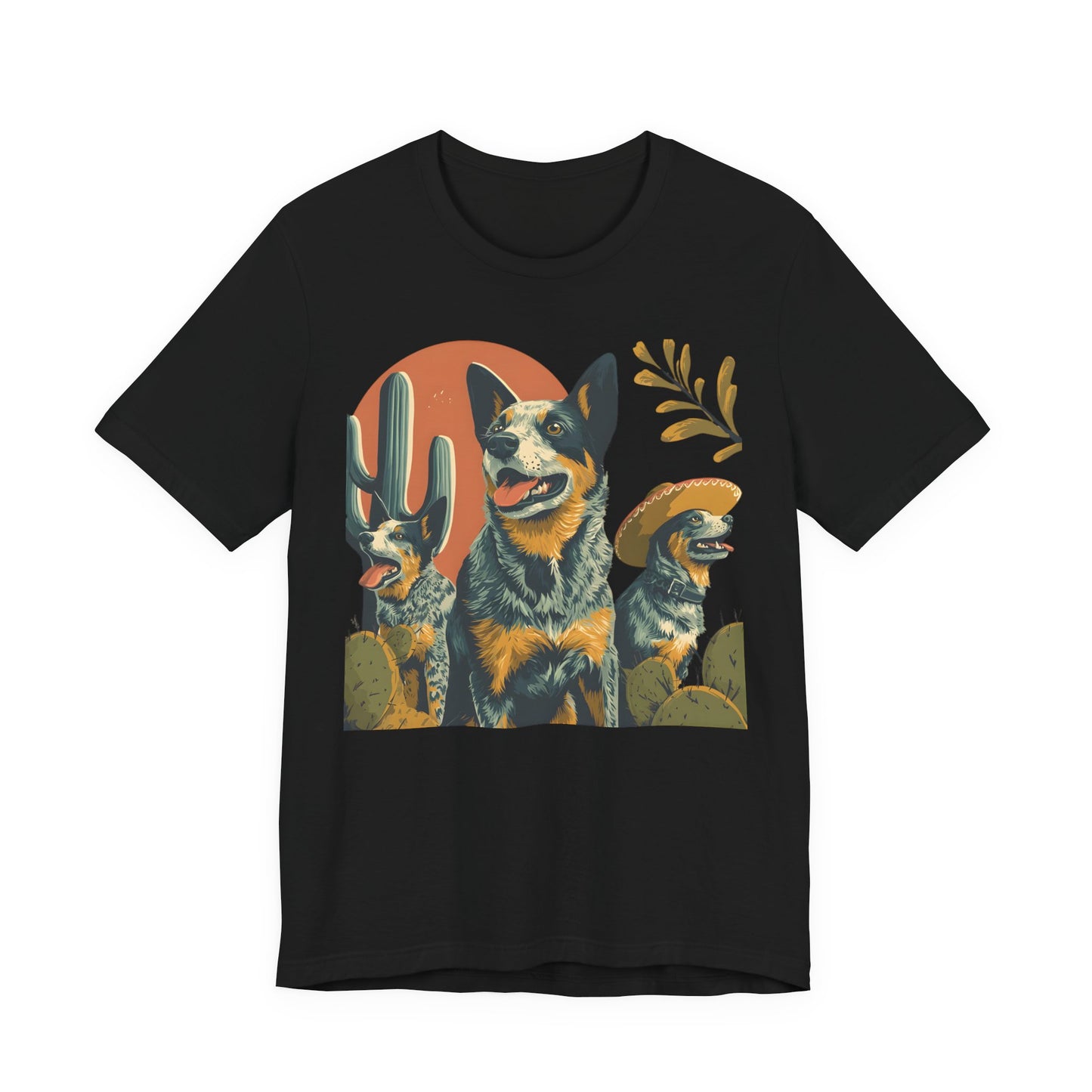 Cattle Dog Trio Desert Art Herd Graphic Tee