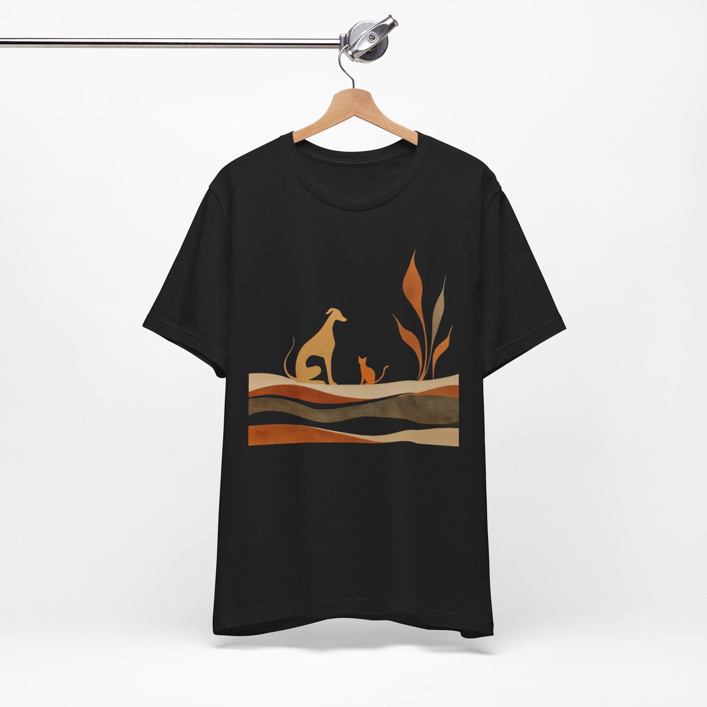 Desert Calm Dog & Cat T-Shirt — Retro Nature Pet Tee