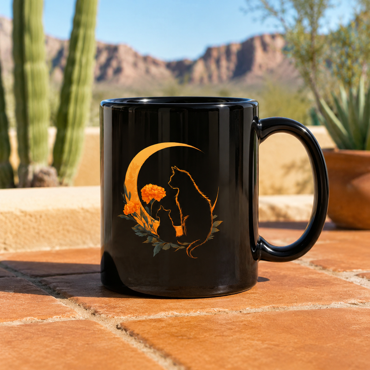 Cat Mug - Always Under the Same Moon