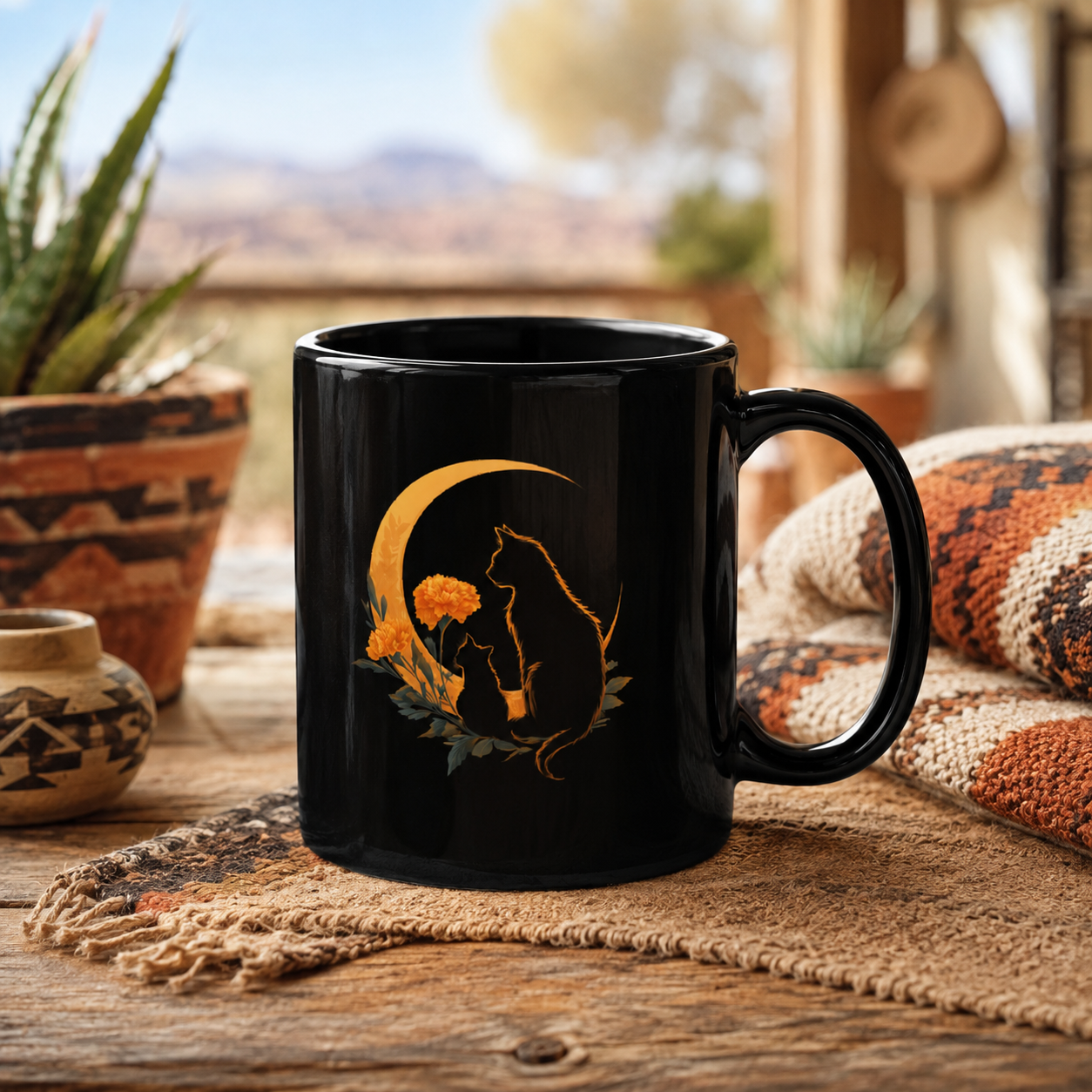Cat Mug - Always Under the Same Moon