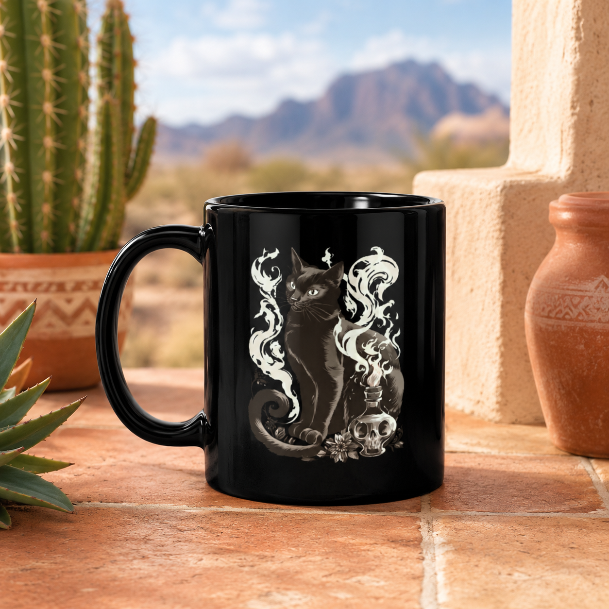 Black Cat Mug - Midnight Familiar Potion