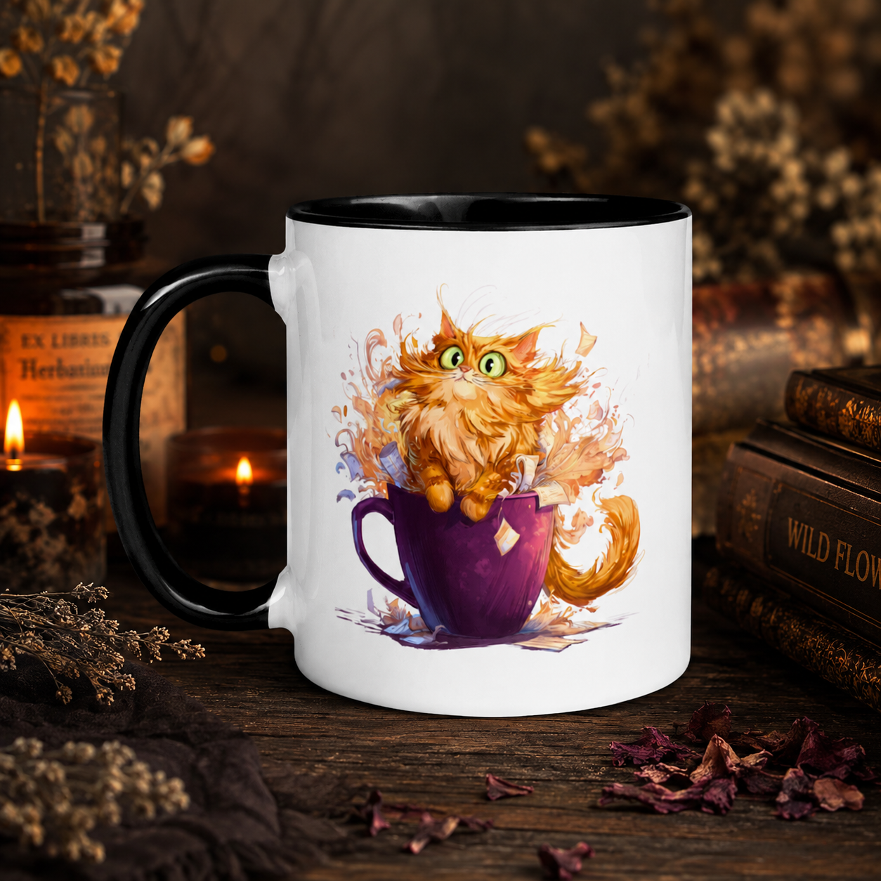 One Brain Cell, Full Inbox Mug - Chaotic Orange Cat