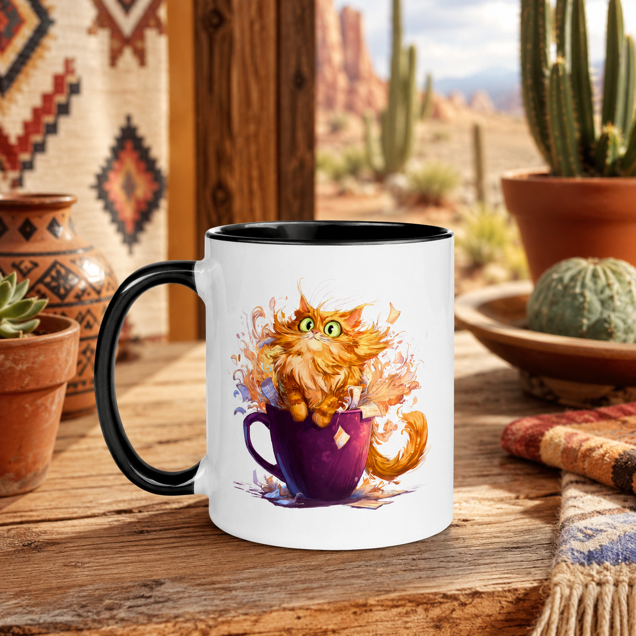 One Brain Cell, Full Inbox Mug - Chaotic Orange Cat