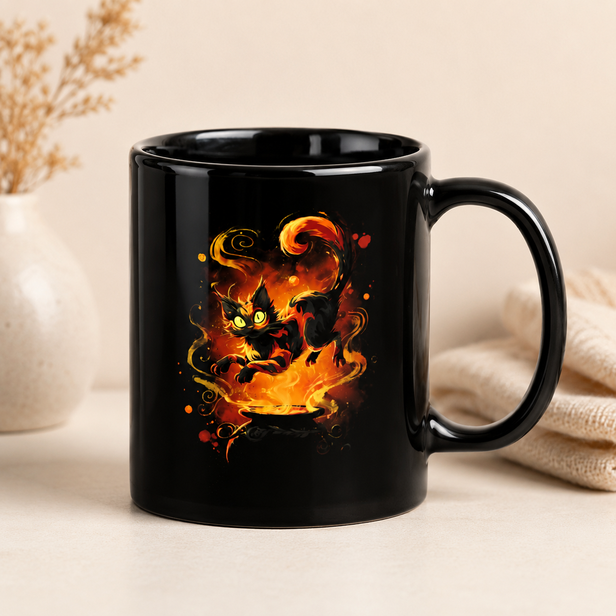 Black Cat Mug - The Void Has Sparks