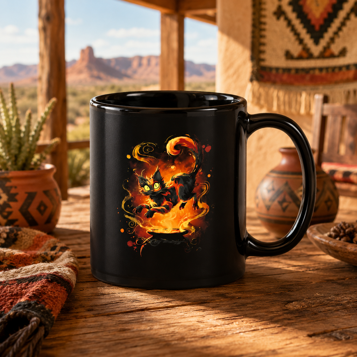 Black Cat Mug - The Void Has Sparks