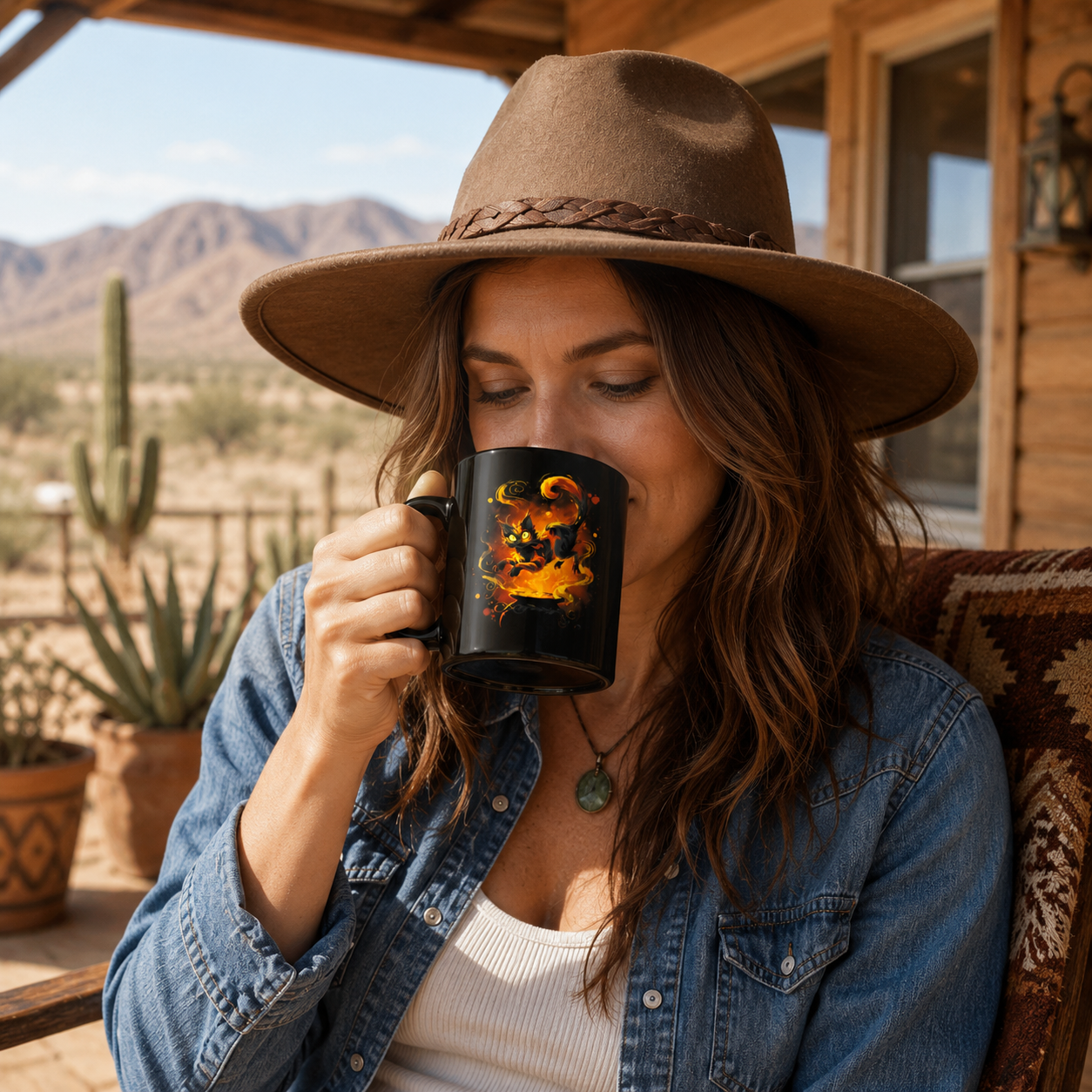 Black Cat Mug - The Void Has Sparks