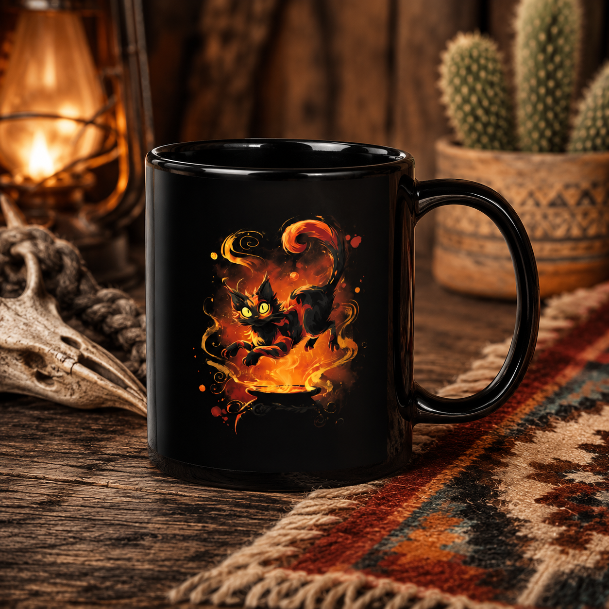Black Cat Mug - The Void Has Sparks