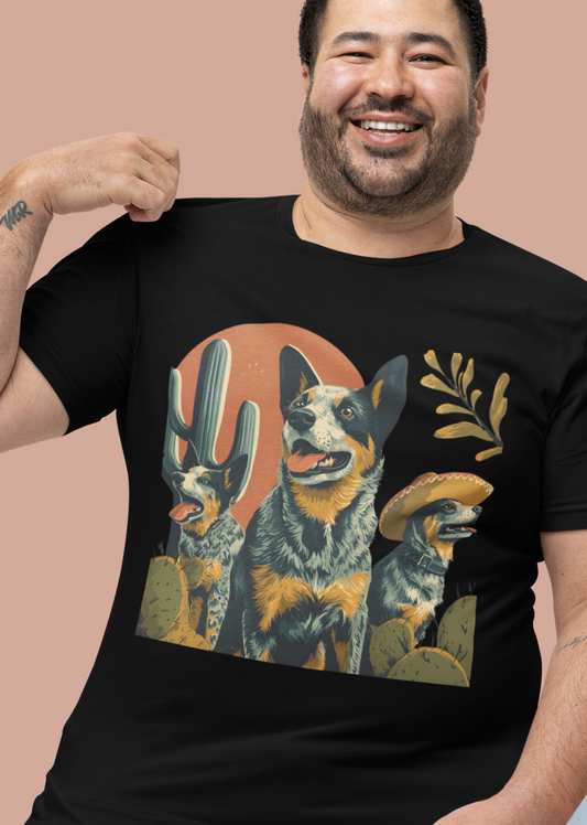 Cattle Dog Trio Desert Art Herd Graphic Tee