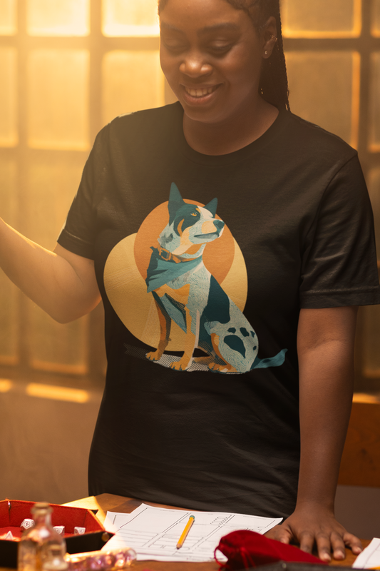 Blue Heeler Dog Graphic Tee - Aussie Cattle Dog Art T-Shirt