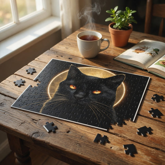 Black cat jigsaw puzzle 
