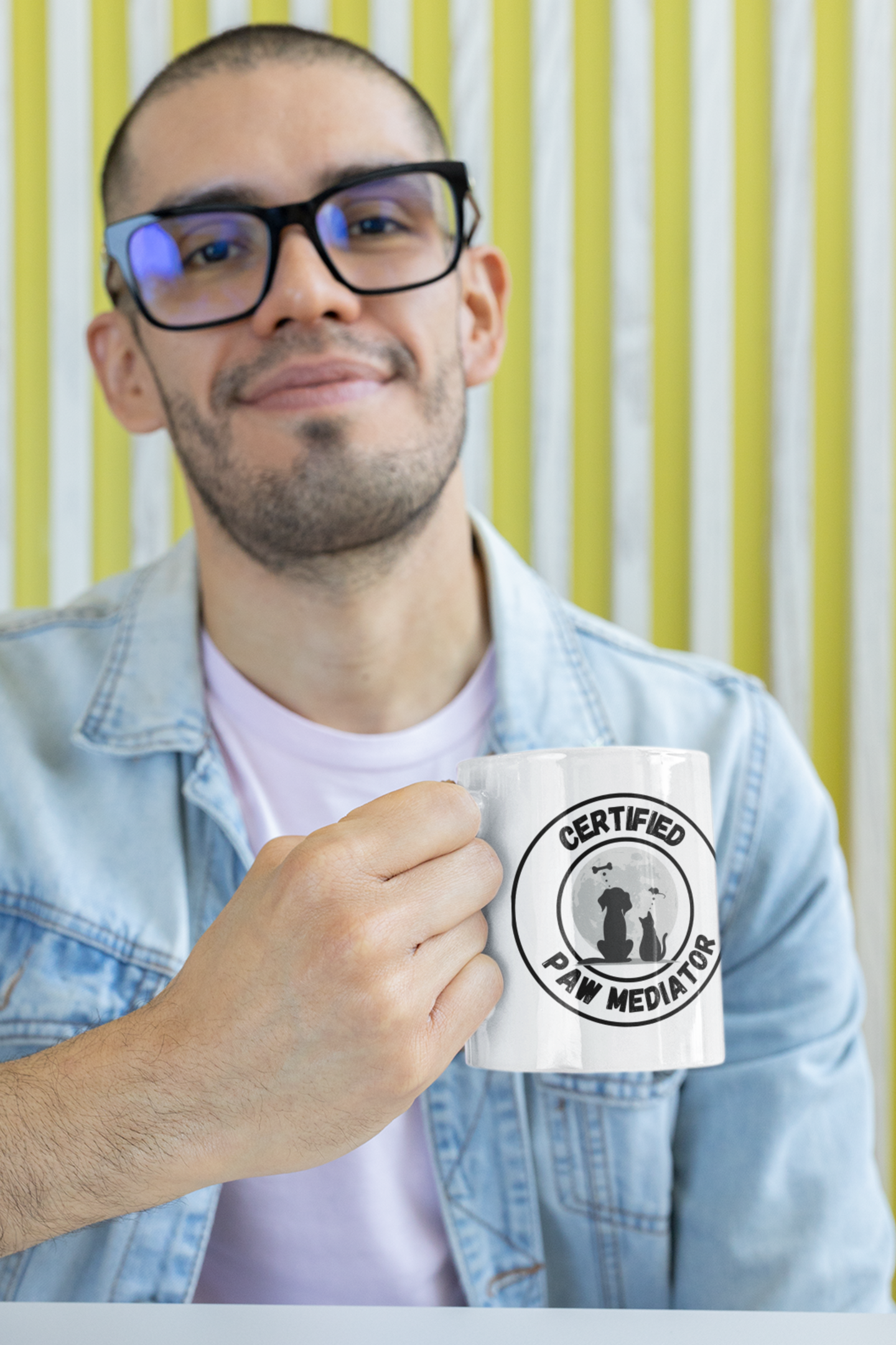 Certified Paw Mediator Mug — 11oz Coffee Cup for Dog/Cat Lover's