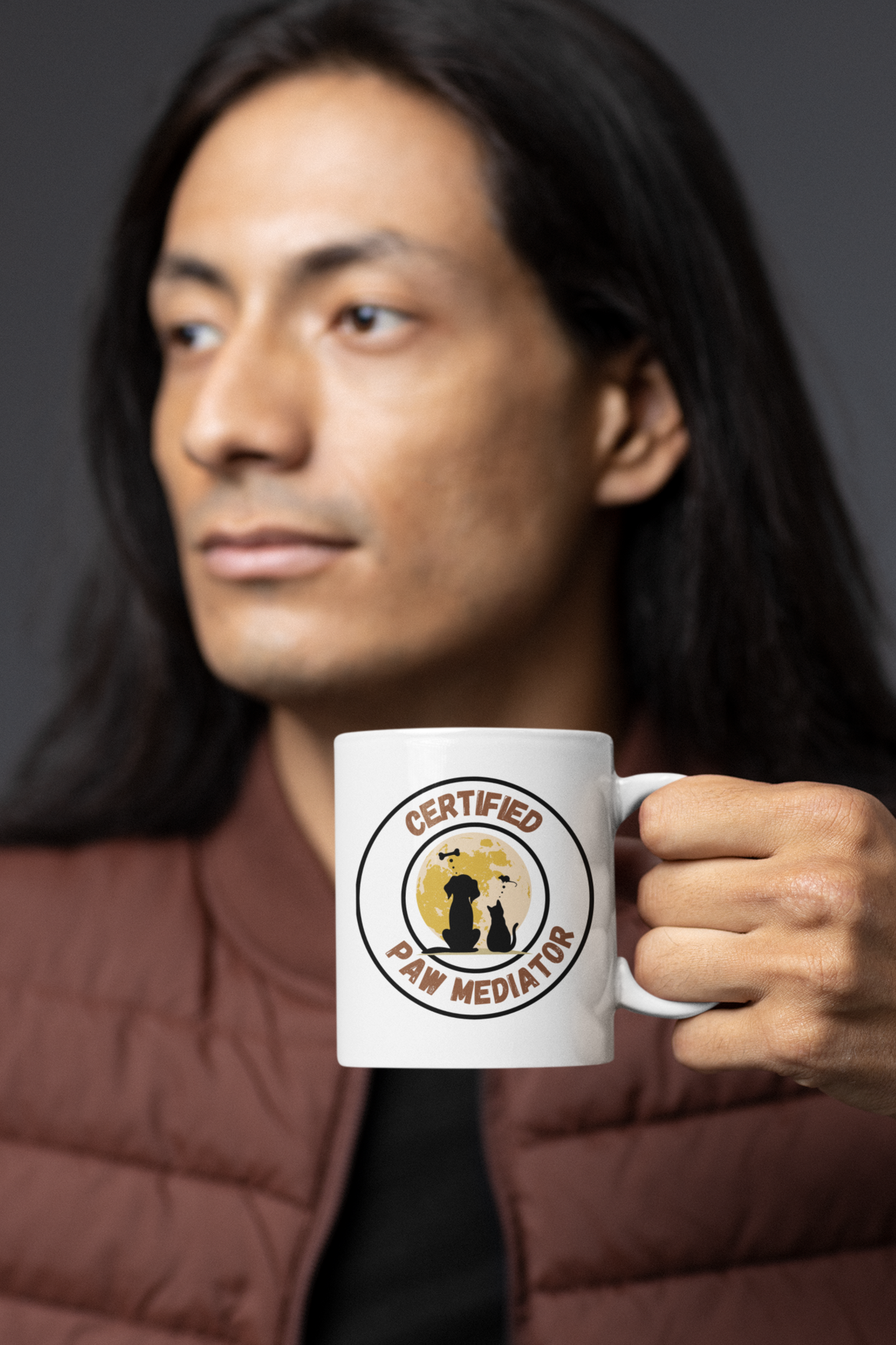 Retro Certified Paw Mediator – The Official Cat & Dog Negotiator Mug (11oz)